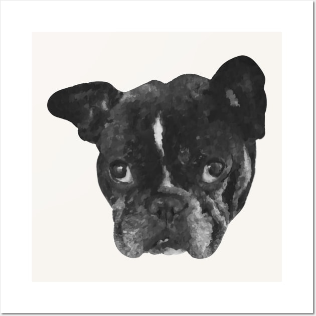 Boston Terrier Dog Painting Wall Art by Arteria6e9Vena